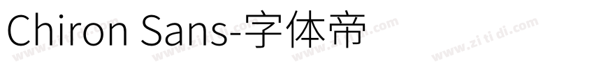 Chiron Sans字体转换